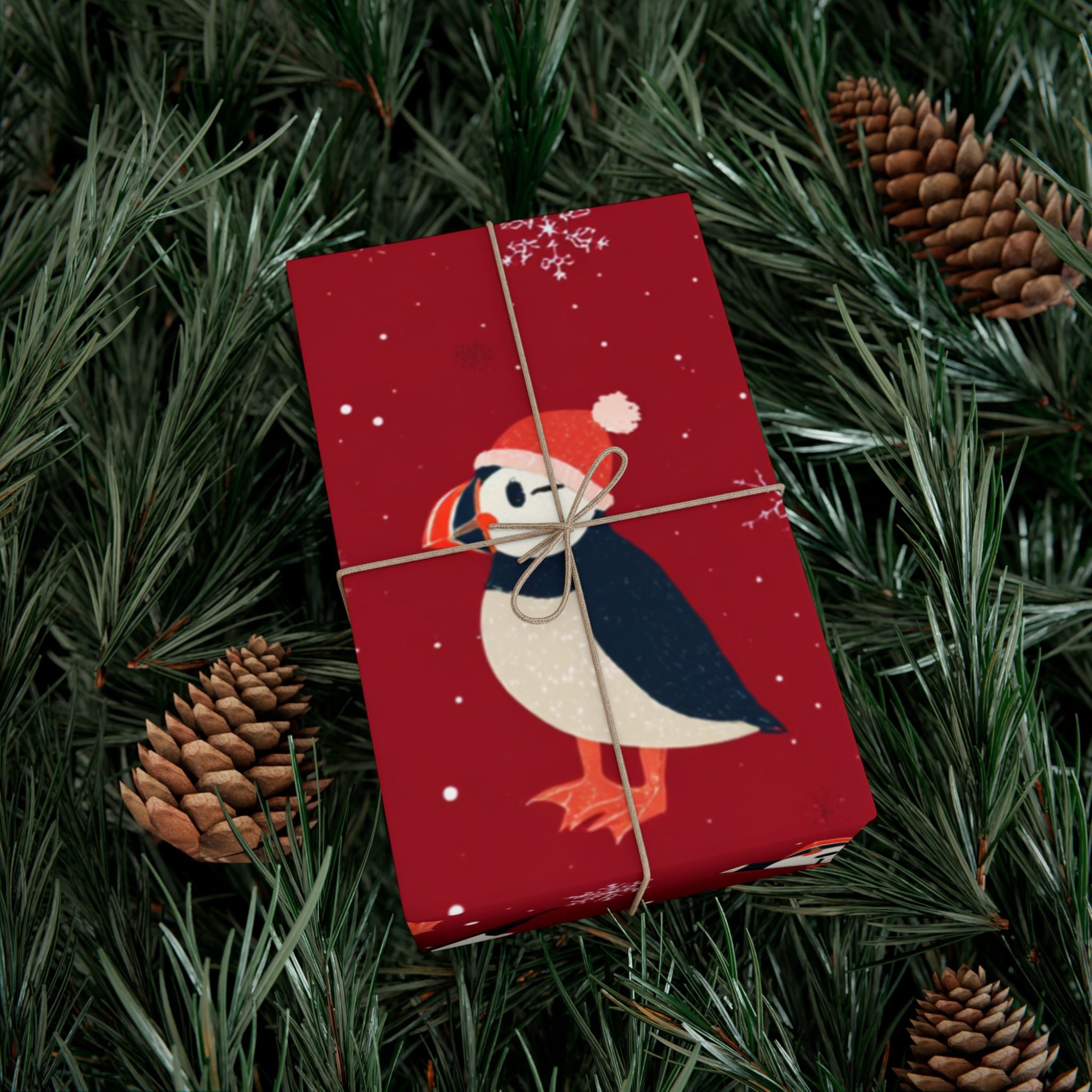 Puffin Christmas Wrapping Paper