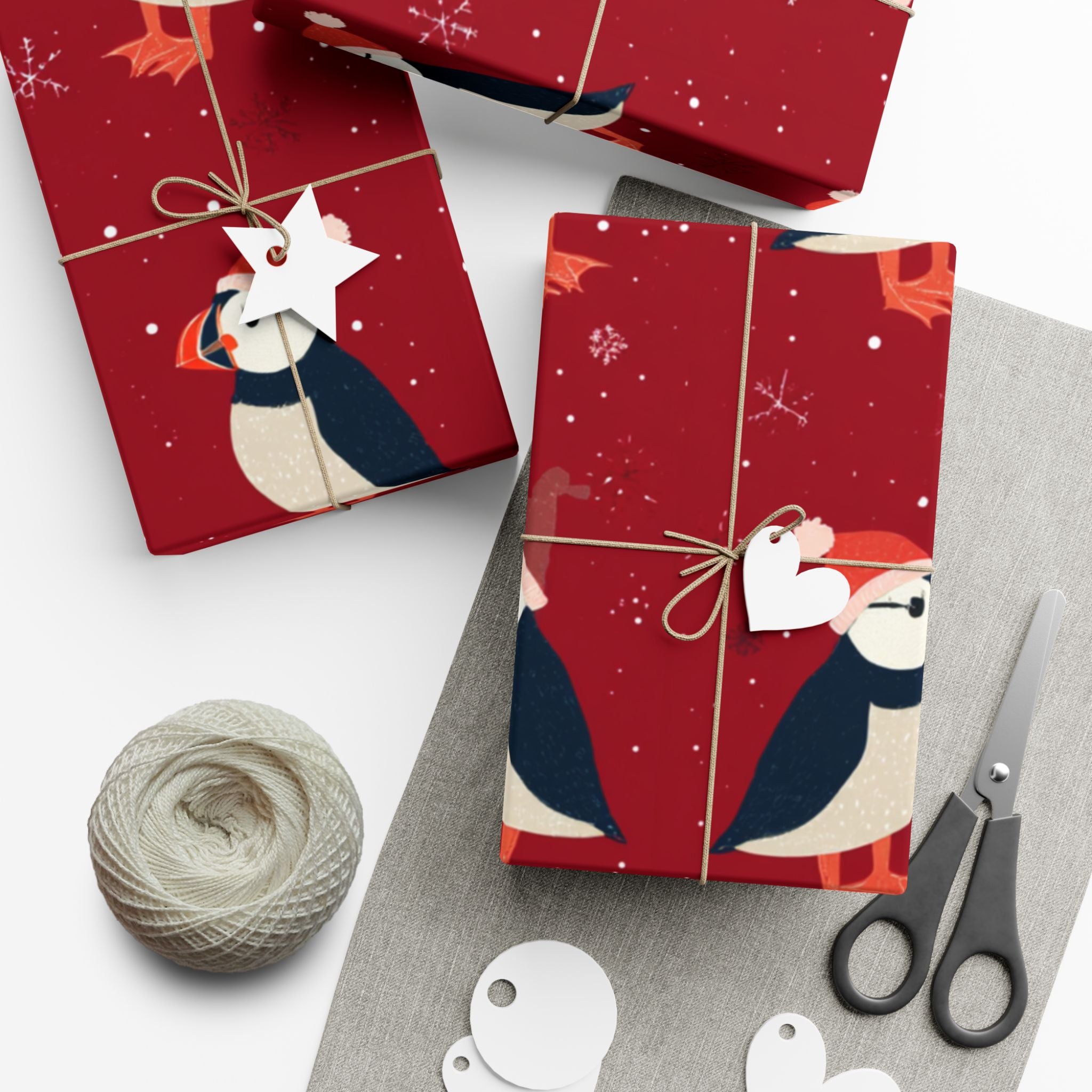 Puffin Christmas Wrapping Paper