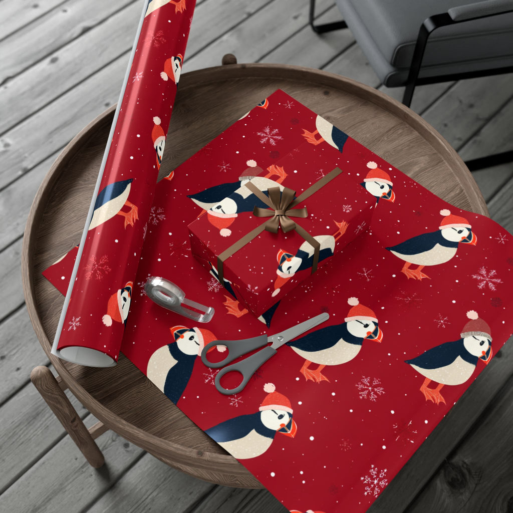 Puffin Christmas Wrapping Paper