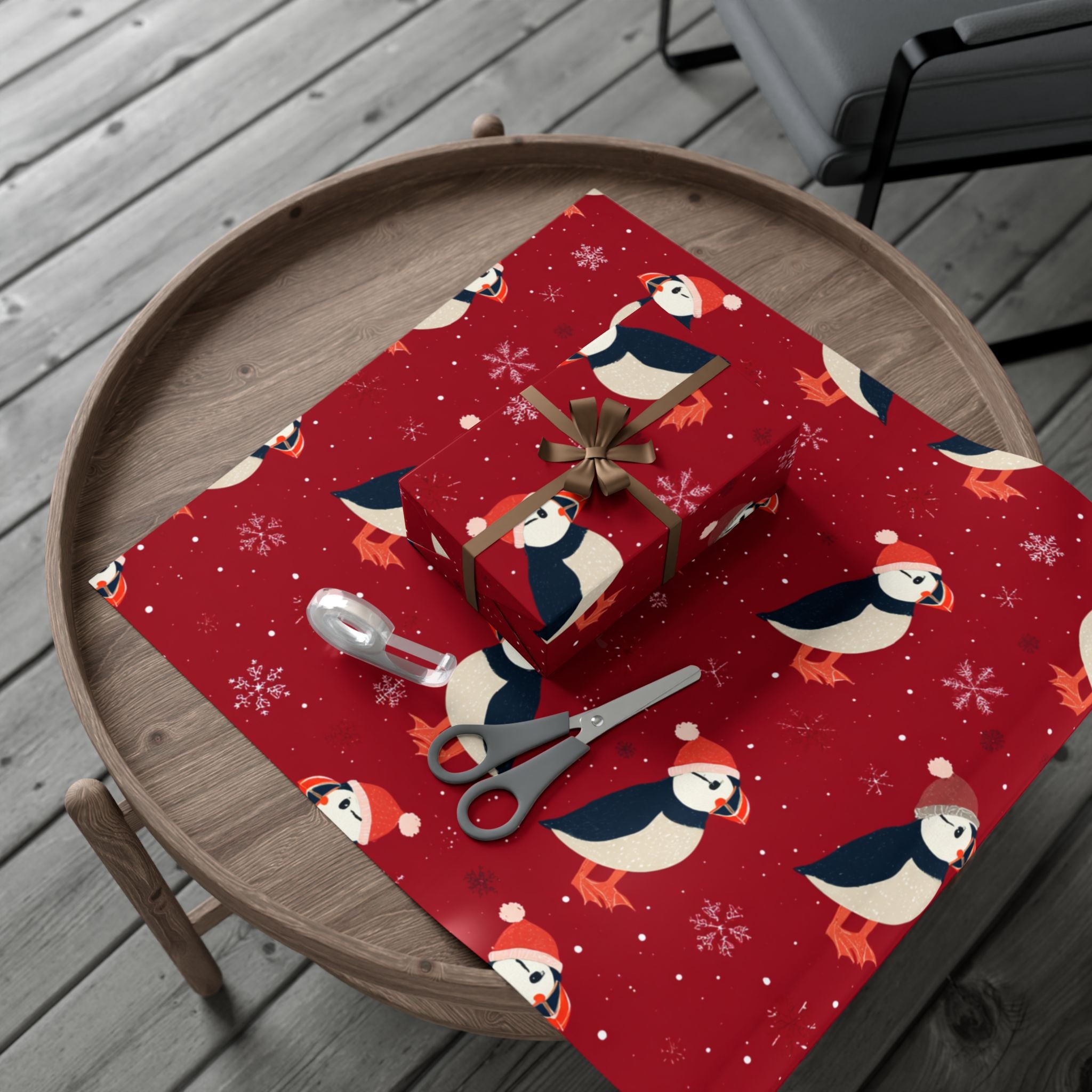 Puffin Christmas Wrapping Paper