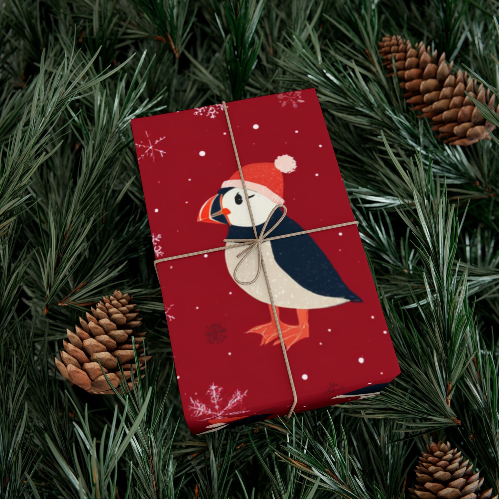 Puffin Christmas Wrapping Paper